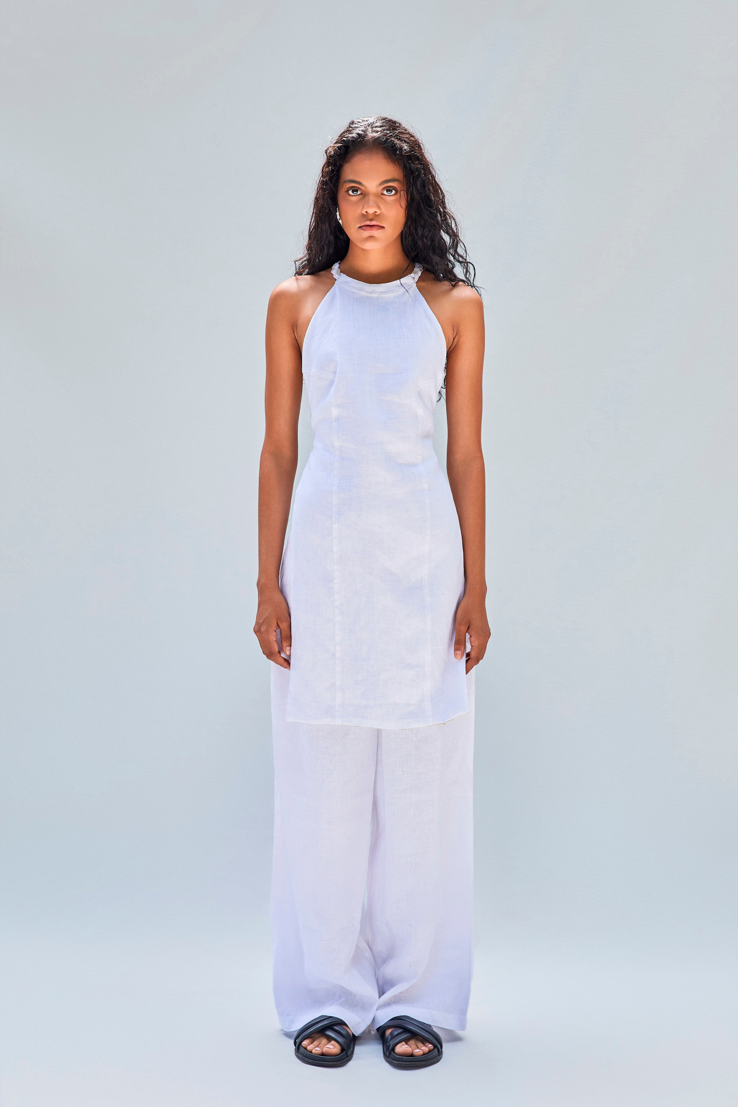 LEO HALTER TOP WHITE/NATURAL