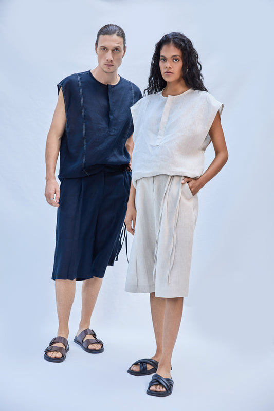 ZOI BERMUDA SHORTS UNISEX NATURAL