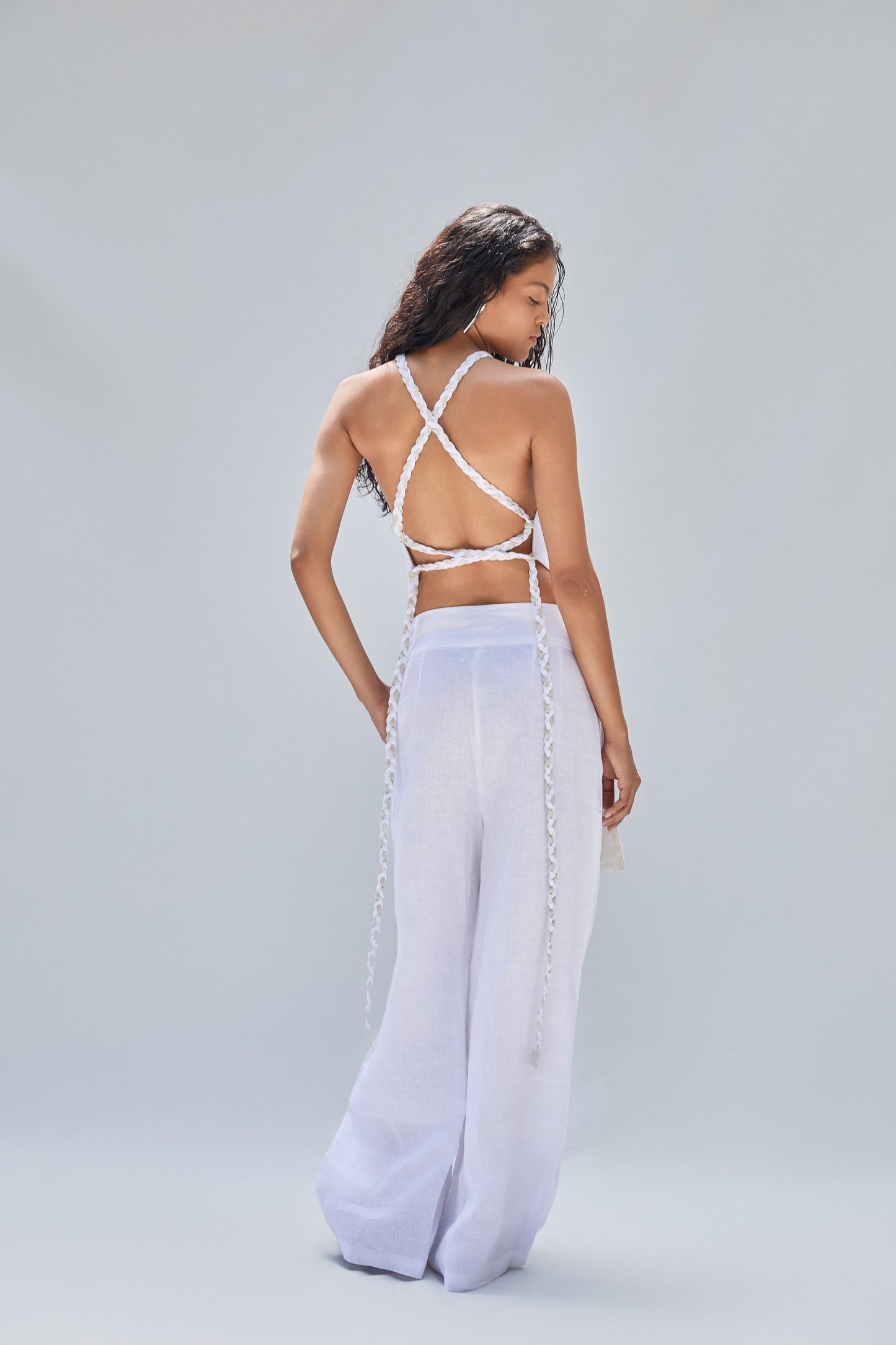 LEO HALTER TOP WHITE/NATURAL