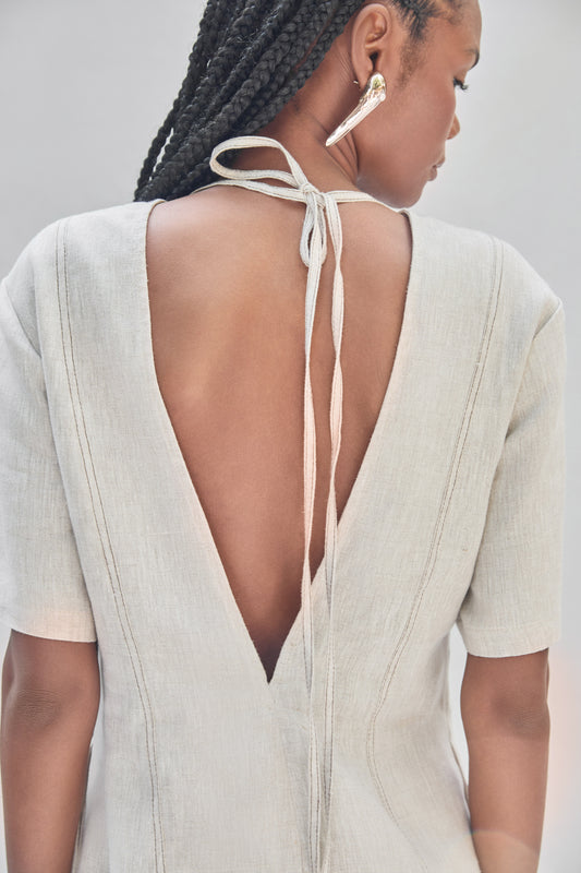 MARTHI DRESS NATURAL