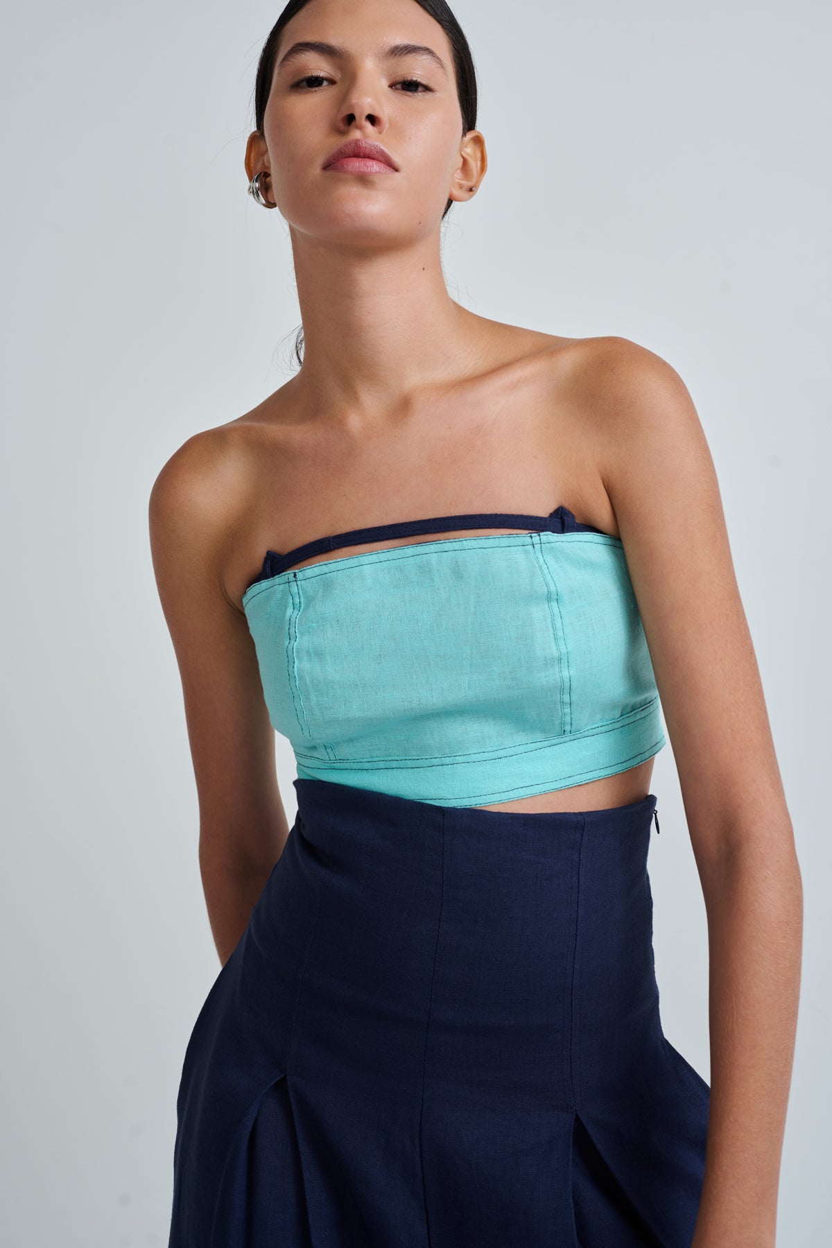 TULI TOP AQUA/NAVY