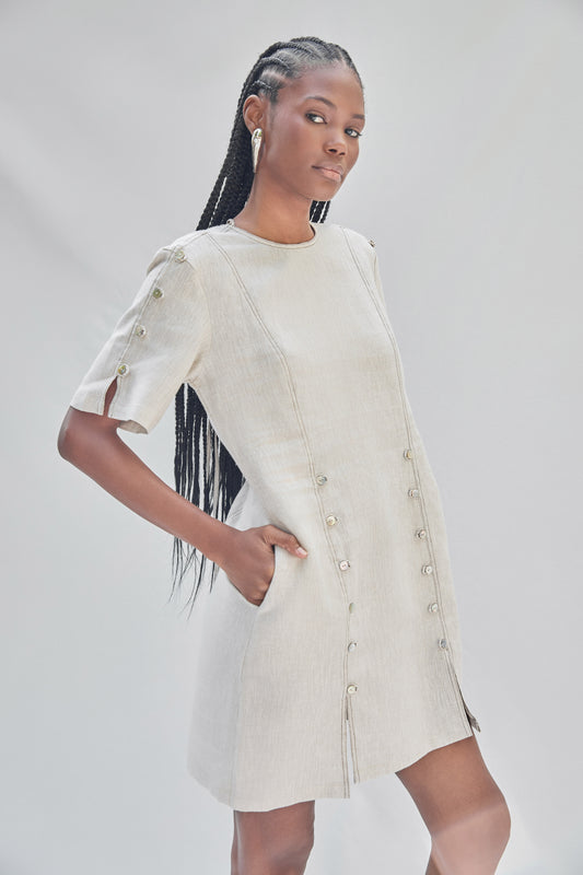 MARTHI DRESS NATURAL