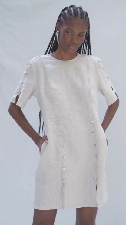 MARTHI DRESS NATURAL